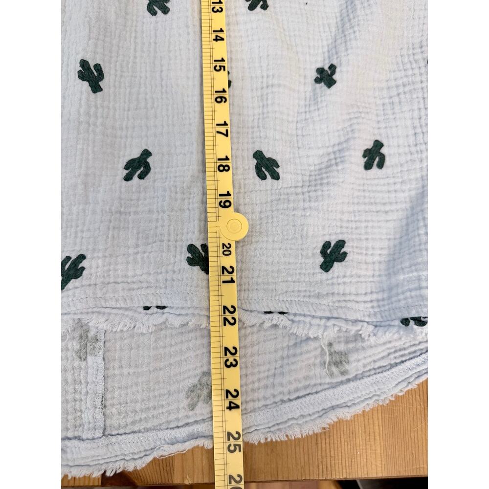 Umgee 100% Cotton Gauze Top Small Embroidered Saguaro Cactus Boho Southwest - Picture 8 of 8